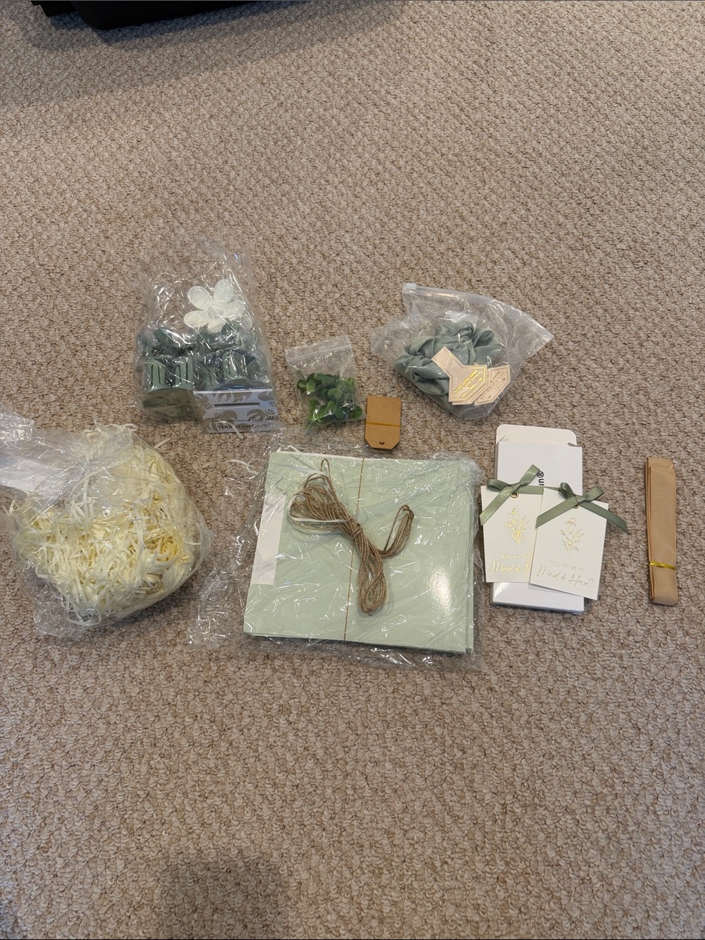 Bridal Party Gift Boxes, Sage Green